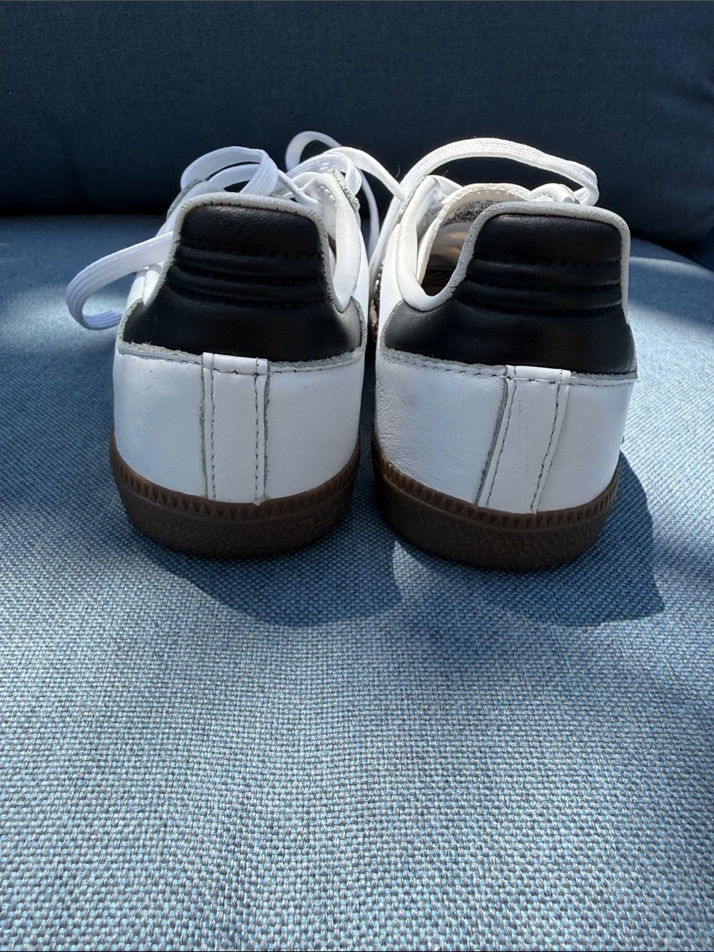 adidas Kids Samba Sneakers - White Black with Gum Sole